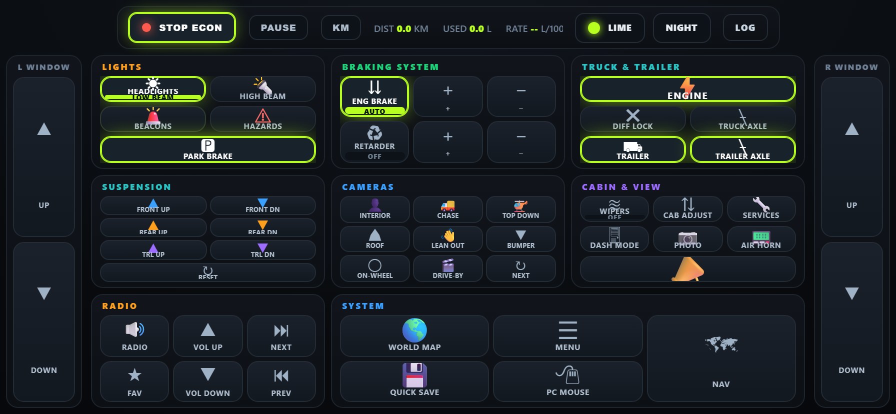 TruckDeck truck_command_deck telemetry dashboard skin